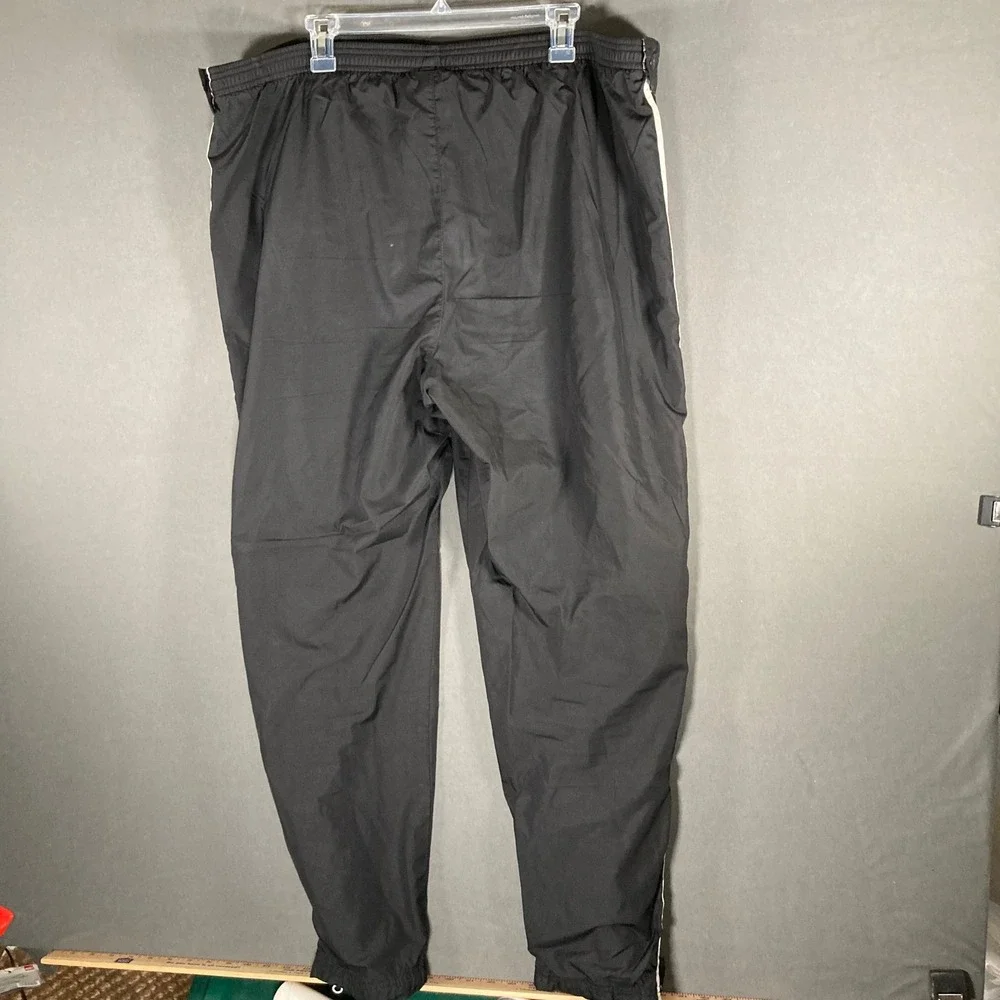 Adidas Mens XL Black Track‎ Pants Athletic Training Pants Striped